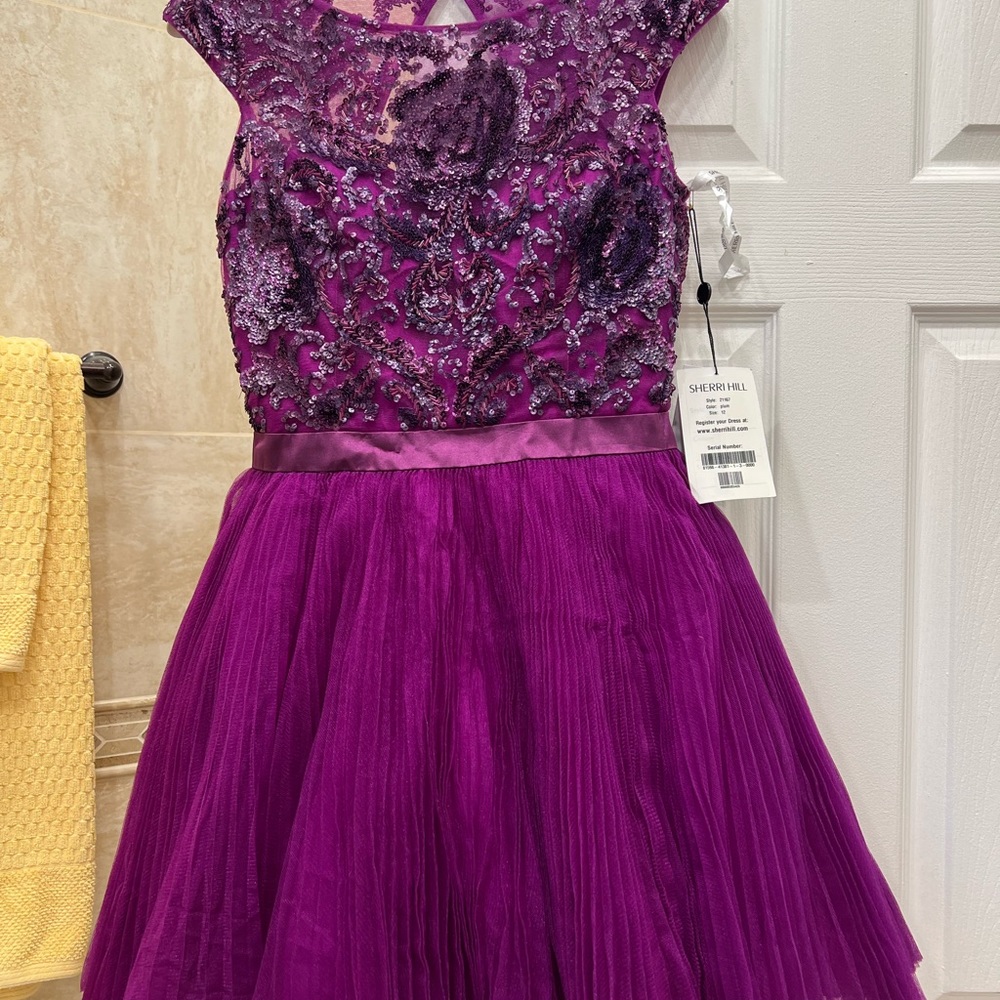 Sherri Hill Sequined Short Prom Dress